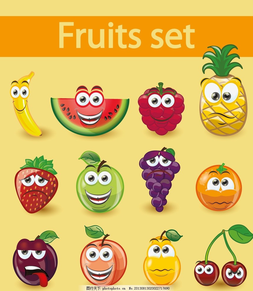 当水果“活”起来 卡通水果表情图片的趣味世界
